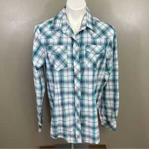 Cowgirl Legend Turquoise Pearl Snap western coastal cowgirl Large? XL?